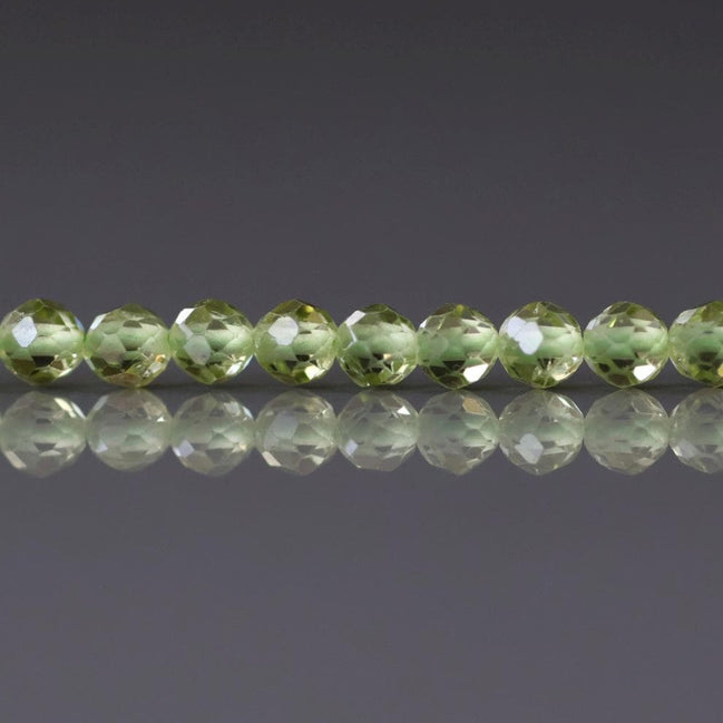 3mm AAA Peridot Faceted Beads 15" Transparent Green Gemstone Beads for Jewelry Making Beading Craft Gift August Birthstone Beads
