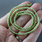 3mm Peridot Beads – Faceted Round Micro Gemstone 15" Strand