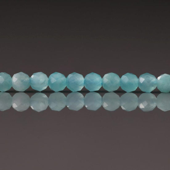 3mm Peruvian Amazonite Faceted Beads 15" Bright Blue amazonite Genuine Gemstone Beads for Jewelry Making Beading Craft Gift Beads