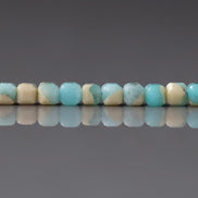 3mm Peruvian Amazonite Cube Beads ‚Äì Natural Gemstone 15