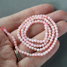 3mm Peruvian Pink Opal Beads ‚Äì Smooth Round Micro Gemstone 15" Strand