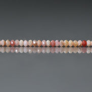 3mm Peruvian Pink Opal Rondelle Beads Faceted 15