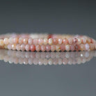 3mm Peruvian Pink Opal Faceted Rondelle Beads 15"