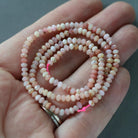 3mm Peruvian Pink Opal Faceted Rondelle Beads 15"