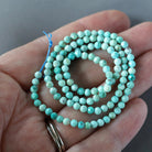 3mm Peruvian Turquoise Beads – Faceted Round Micro Gemstone 15" Strand