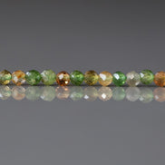 3mm Petro Tourmaline Green Yellow Micro Faceted Beads 15