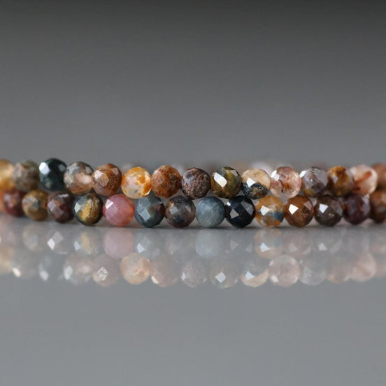 3mm Pietersite Micro Faceted Beads Round Genuine Beads 15" Sparkly Gemstone Beads for Jewelry Making Crafter Gift