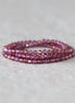 3mm Pink Garnet Beads Faceted Round Malaya Garnet 7” Natural Gemstone Beads for DIY Jewelry Making Earrings Necklace
