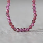 3mm Pink Garnet Beads Faceted Round Malaya Garnet 7” Natural Gemstone Beads for DIY Jewelry Making Earrings Necklace