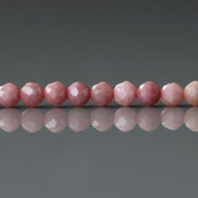 3mm Pink Petrified Wood Jasper Faceted Beads Genuine Small Pink Jasper Beads 15