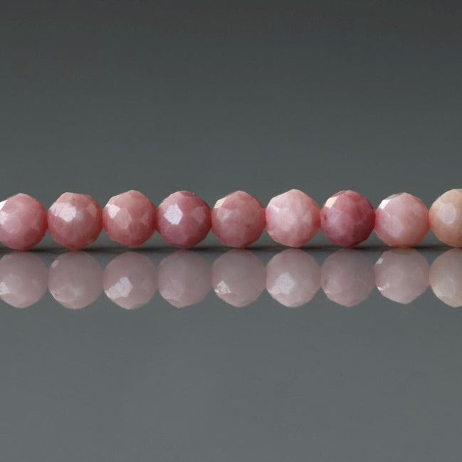 3mm Pink Petrified Wood Jasper Faceted Beads Genuine Small Pink Jasper Beads 15" Gemstone Beads for Jewelry Making