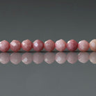 3mm Pink Petrified Wood Jasper Beads ‚Äì Faceted Round Micro Gemstone 15" Strand