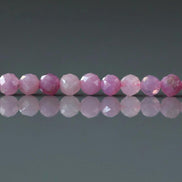 3mm Pink Ruby Beads Micro Faceted Beads 15