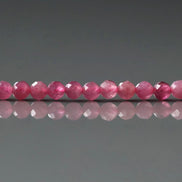 3mm Pink Tourmaline Beads – Faceted Round Micro Gemstone 15