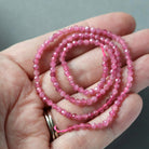 3mm Pink Tourmaline Beads - Faceted Round Gemstone 15" Strand