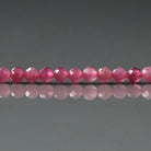 3mm Pink Tourmaline Beads - Faceted Round Gemstone 15" Strand