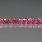 3mm Pink Tourmaline Beads - Faceted Round Gemstone 15" Strand