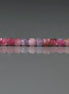 3mm Pink Tourmaline with Lepidolite Beads - Faceted Cube natural Gemstone 15"