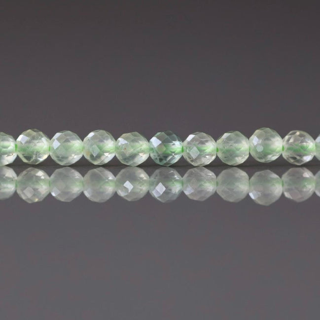 3mm AAA Prehnite Beads Micro Faceted Beads 15" Pale Green Natural Gemstone Beads Beading Crafter Gift DIY jewelry