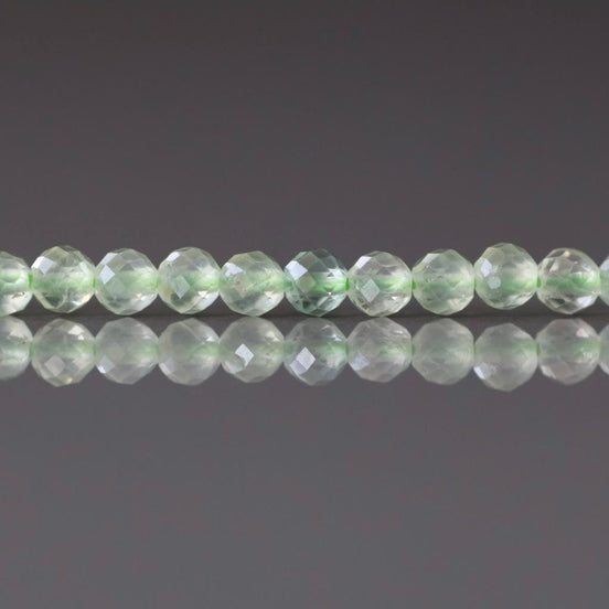 3mm AAA Prehnite Beads Micro Faceted Beads 15" Pale Green Natural Gemstone Beads Beading Crafter Gift DIY jewelry