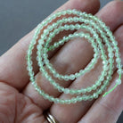3mm Prehnite Beads – Faceted Round Micro Gemstone 15" Strand
