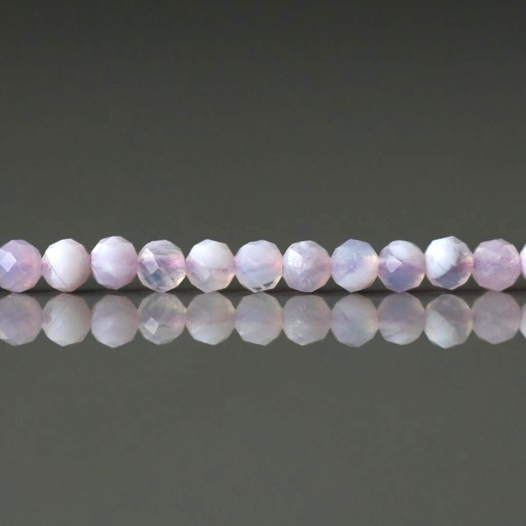 3mm Purple Opal Beads - Round Micro Gemstone 7" Strand