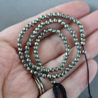 3mm Pyrite Beads - Round Faceted Gemstone 12.5" Strand