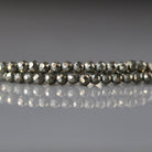 3mm Pyrite Beads - Round Faceted Gemstone 15" Strand