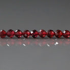 3mm Pyrope Garnet Beads – Faceted Round Micro Gemstone 15" Strand