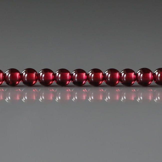 3mm AAA Pyrope Garnet Smooth Beads 15" Natural Garnet Gemstone Beads Beading Crafter Gift DIY Jewelry Making January Birthstone