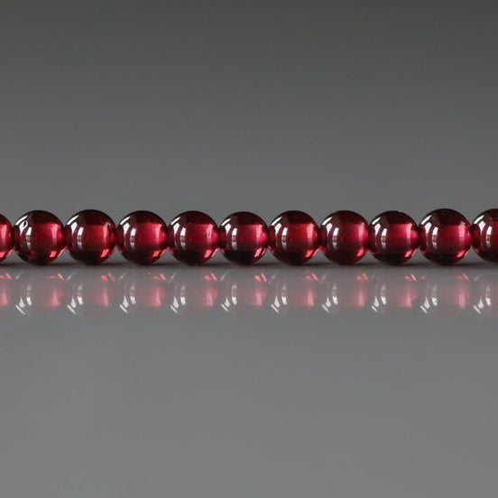 3mm AAA Pyrope Garnet Smooth Beads 15" Natural Garnet Gemstone Beads Beading Crafter Gift DIY Jewelry Making January Birthstone