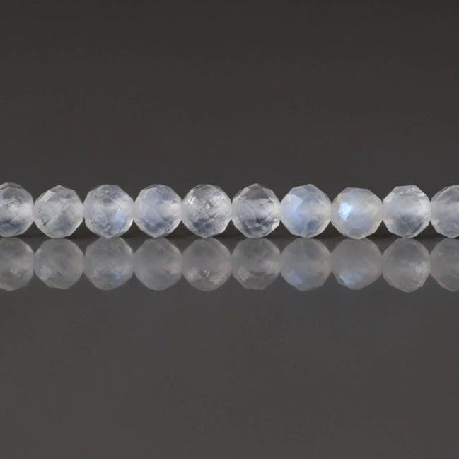 3mm Rainbow Moonstone Faceted Beads 15" Moonstone Gemstone Beads Beading Crafter Gift June Birthstone DIY Jewelry Fertility Stone