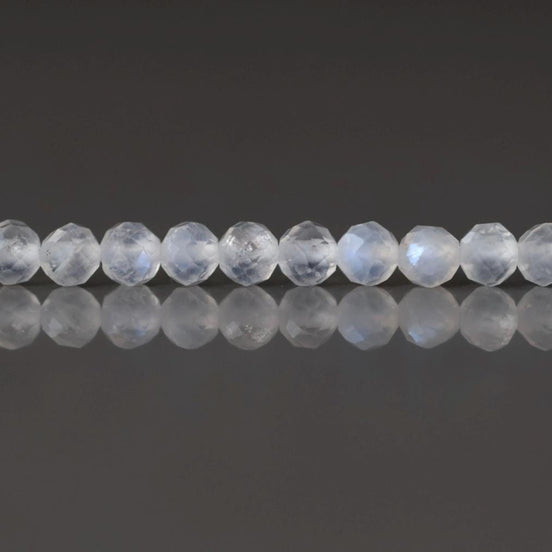3mm Rainbow Moonstone Faceted Beads 15" Moonstone Gemstone Beads Beading Crafter Gift June Birthstone DIY Jewelry Fertility Stone
