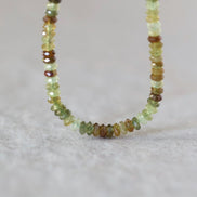 3mm Rare AAA Andradite Garnet Beads Faceted Rondelle Green Garnet Beads 7” Natural Gemstone DIY Jewelry Making Earrings Necklace