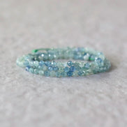 3mm Rare Blue Mint Green Kyanite Beads Faceted Round Natural Gemstone for DIY Jewelry Making Beading Supplies
