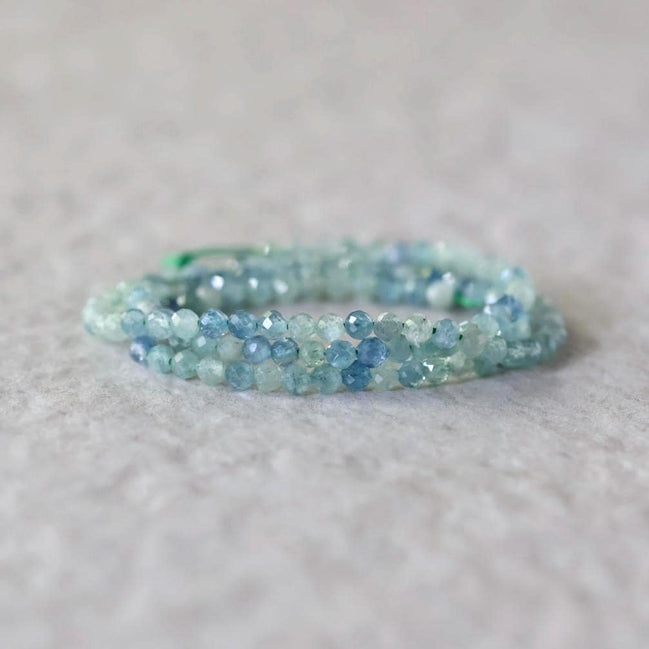 3mm Rare Blue Mint Green Kyanite Beads Faceted Round Natural Gemstone for DIY Jewelry Making Beading Supplies