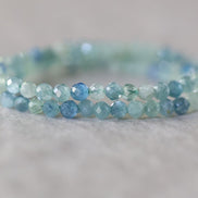3mm Rare Blue Mint Green Kyanite Beads Faceted Round Natural Gemstone for DIY Jewelry Making Beading Supplies