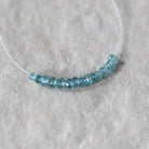 3mm Congo Indicolite Beads - Faceted Rondelle Micro Gemstone 1" Strand