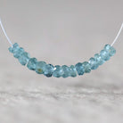 3mm Congo Indicolite Beads - Faceted Rondelle Micro Gemstone 1" Strand