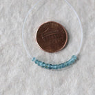 3mm Congo Indicolite Beads - Faceted Rondelle Micro Gemstone 1" Strand
