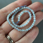 3mm Montana Sapphire Beads - Faceted Round Micro Gemstone 7" Strand