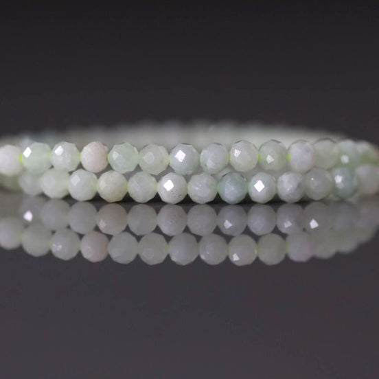 3mm Rare Myanmar Jadeite Beads Faceted 7” Natural Jade Genuine Gemstone Beads Sparkly DIY Jewelry Making Gift