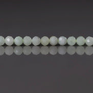 3mm Rare Myanmar Jadeite Beads - Faceted Round Natural Gemstone 7”