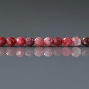 3mm AAA Thulite Beads Faceted Genuine Tiny Beads 6.5