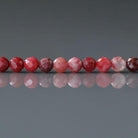 3mm Rare Red Thulite Beads – Faceted Round Micro Gemstone 6.5" Strand
