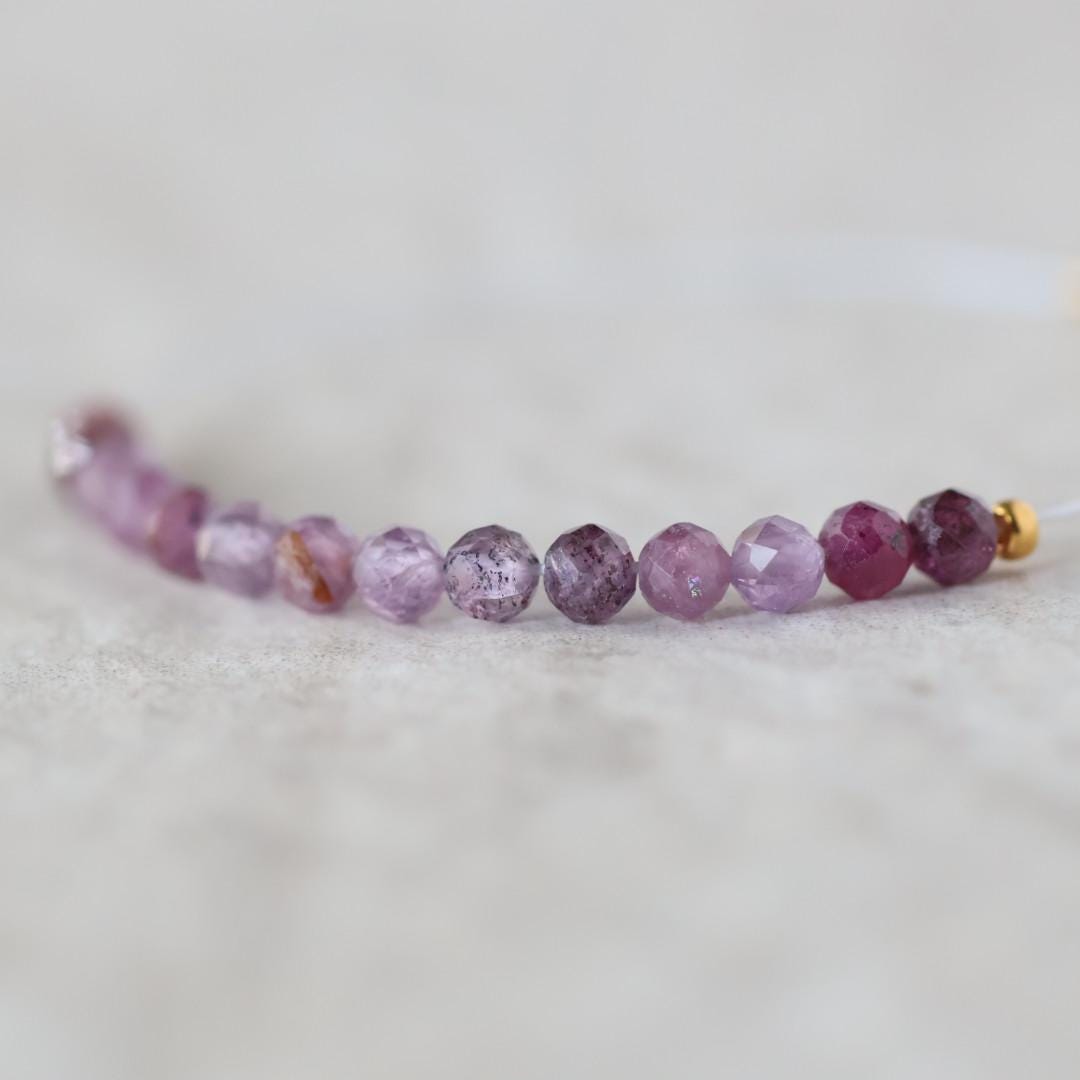 3mm Rare Sri Lanka Ruby Faceted Beads 14 PCs Genuine Small Beads Gemstone Beads for Jewelry Making July Birthstone September