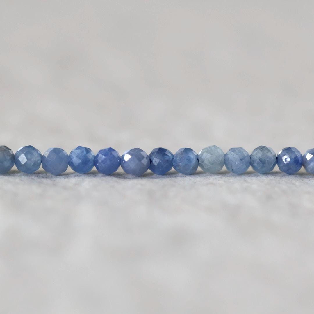 3mm Sri Lanka Sapphire Beads – Faceted Round Micro Gemstone - 16 pcs