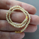 3mm Rare Yellow Mali Garnet Beads – Smooth Round Micro Gemstone 7" Strand