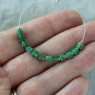 3mm Raw Tsavorite Garnet Cube Beads – Micro Gemstone - 14 pcs