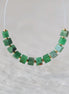 3mm Raw Tsavorite Garnet Cube Beads – Micro Gemstone - 14 pcs